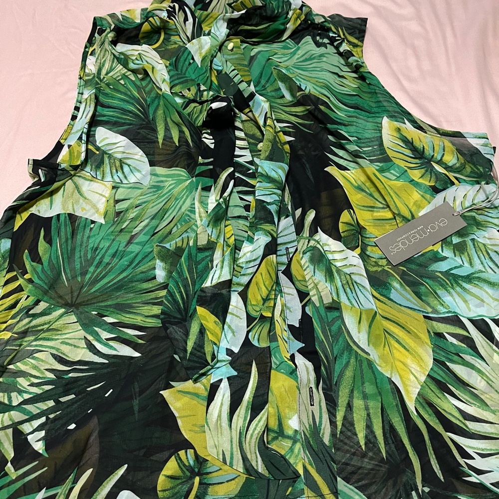 Eva Mendez sheer safari blouse